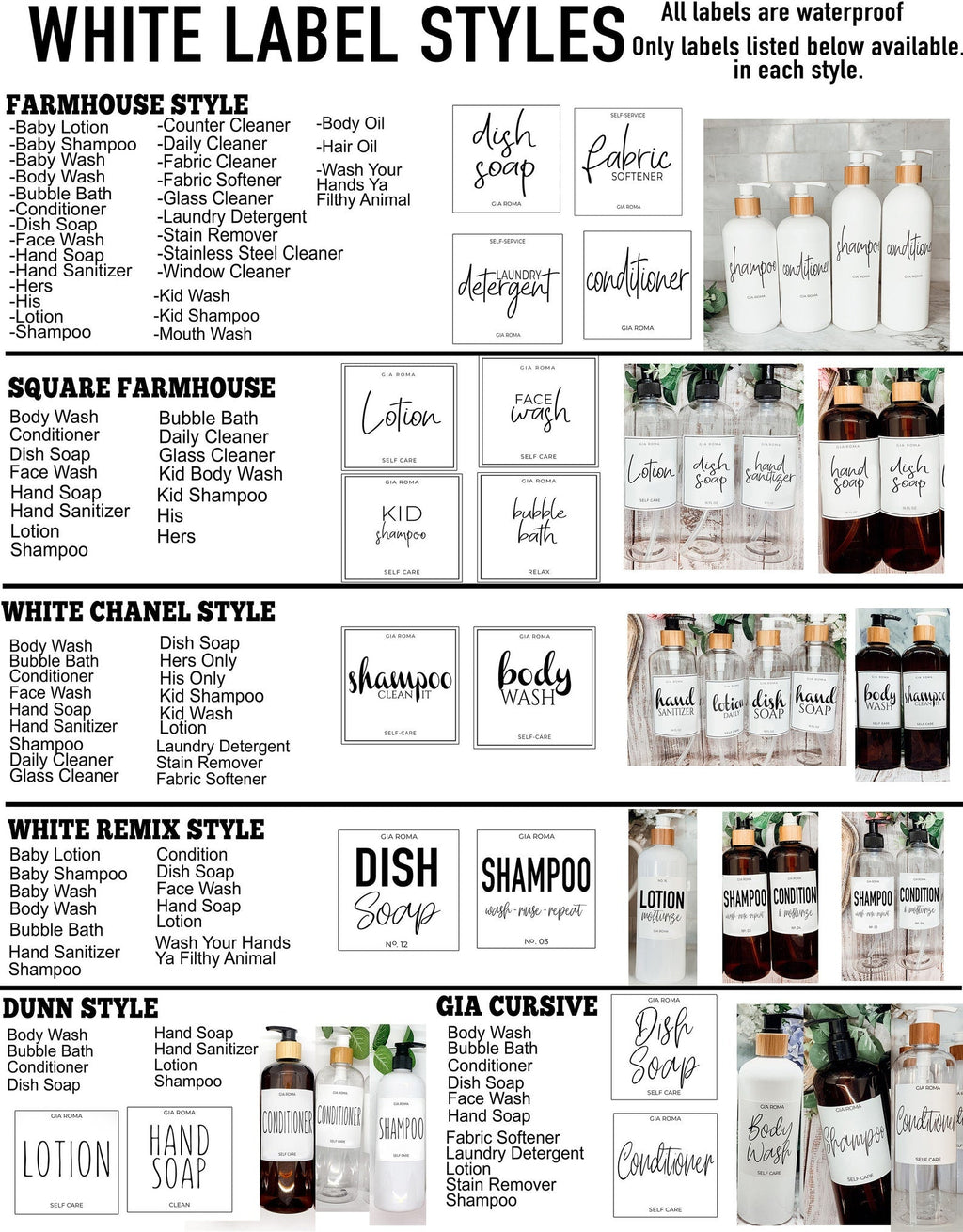 16oz Plastic Black Bottles Gia Roma