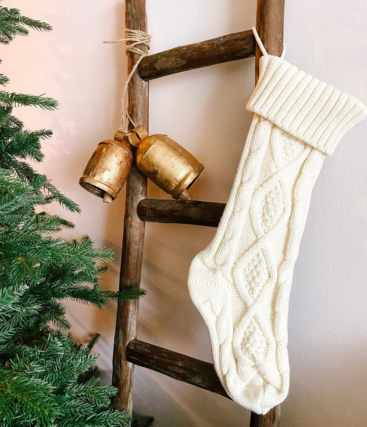 Diamond Knitted Christmas Stocking Busa Designs