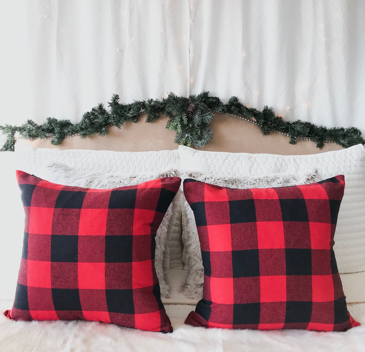 Red Buffalo Plaid Pillow Cover Busa Designs