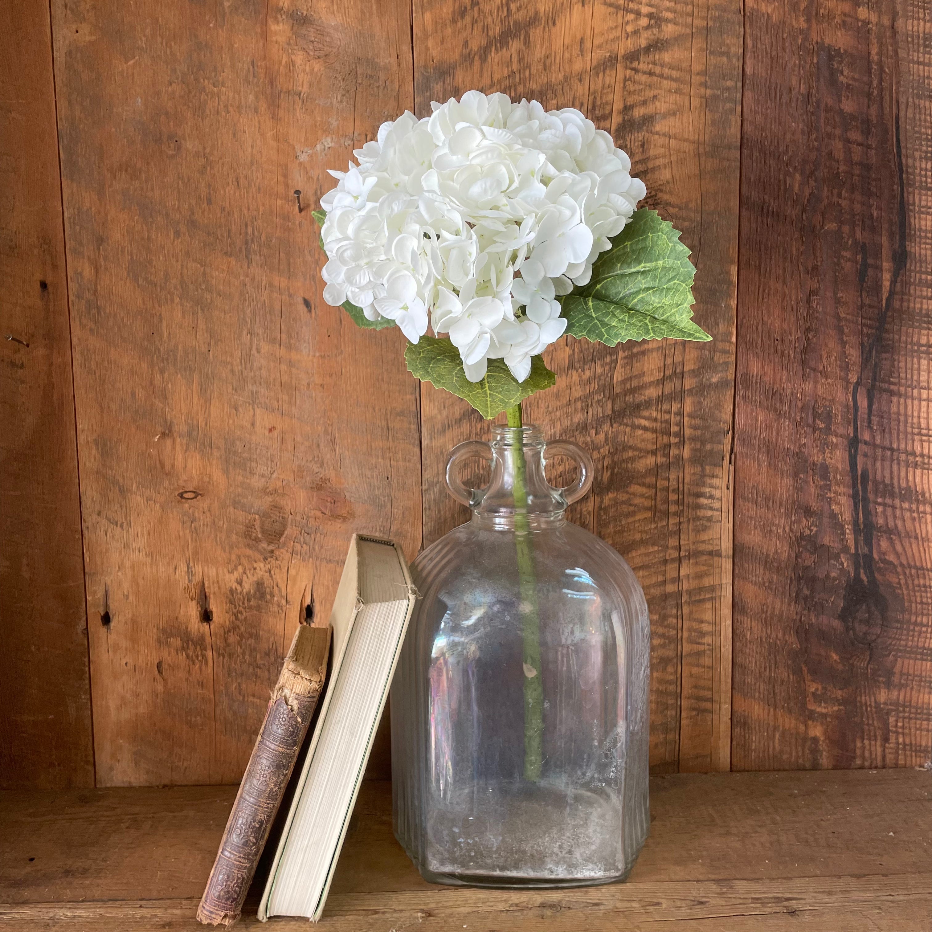 White Hydrangea Single Stem Real Touch Branches Designs