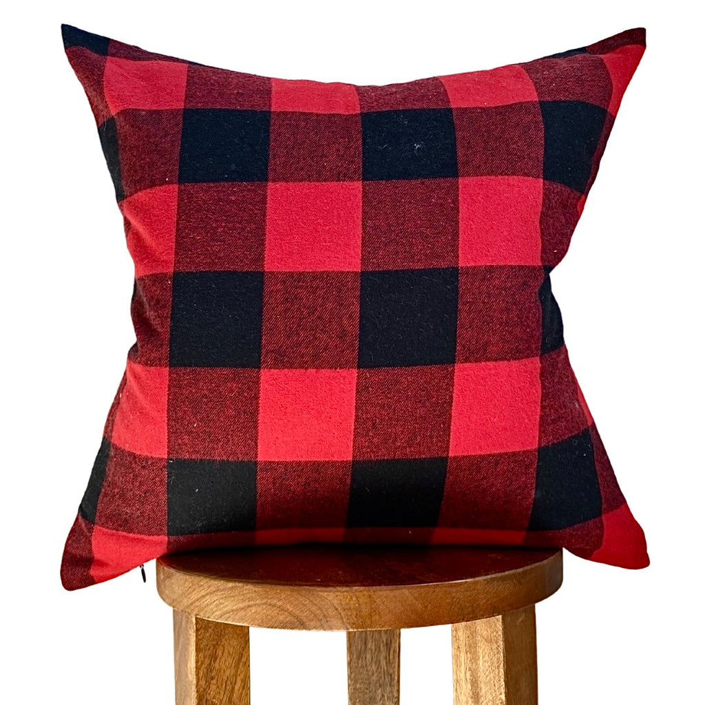 Red Buffalo Plaid Pillow Cover Busa Designs