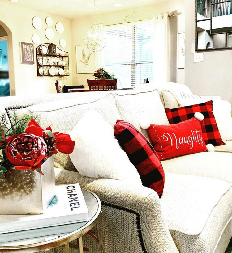 Red Buffalo Plaid Pillow Cover Busa Designs
