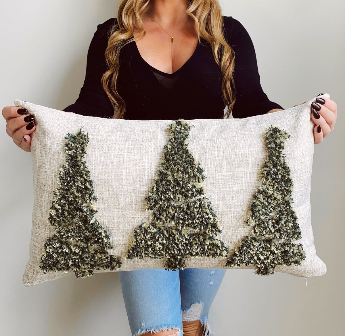 Noel Lumbar Pillow Cover Busa Designs