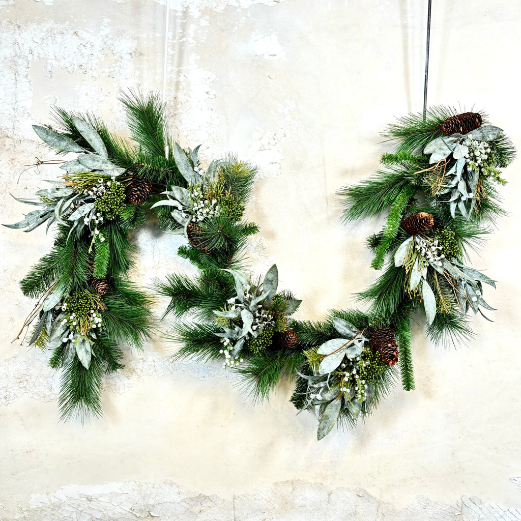 6 ft. Seeded Eucalyptus and Pine Garland Branches Designs