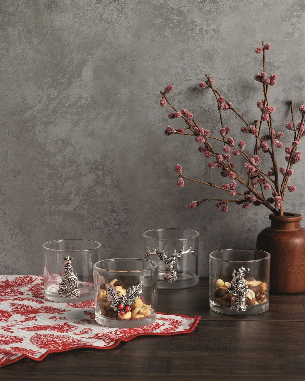 Christmas Aluminum Icon Tidbit Bowls | 4 Styles Rust & Cinder