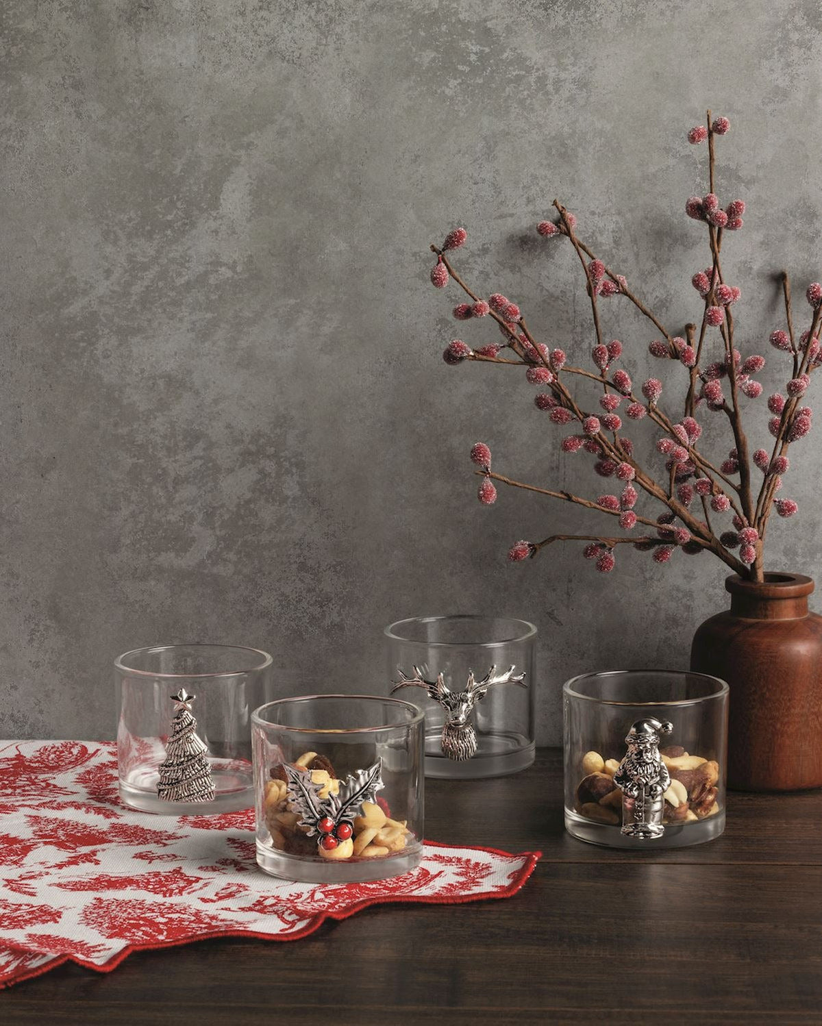 Christmas Aluminum Icon Tidbit Bowls | 4 Styles Rust & Cinder