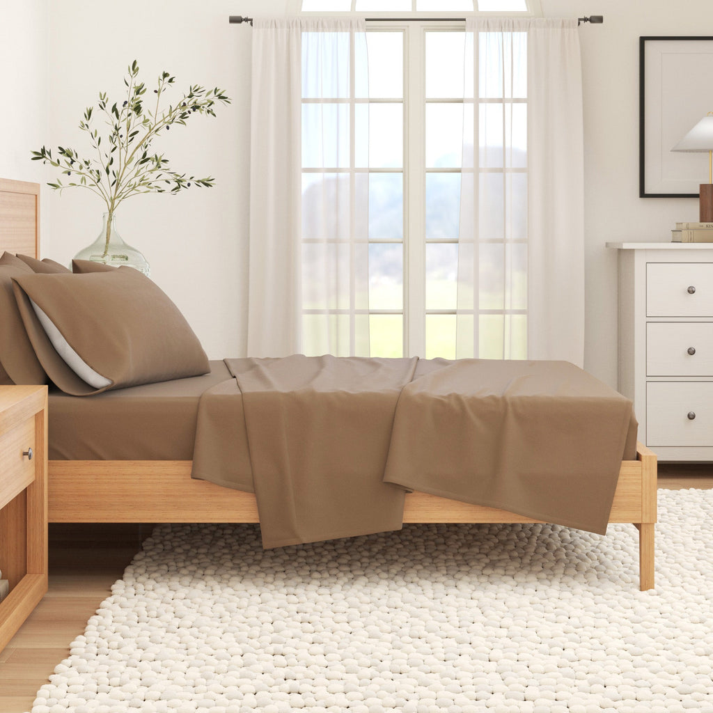 Cotton Solid Flannel Sheet - Nordic Collection Great Bay Home