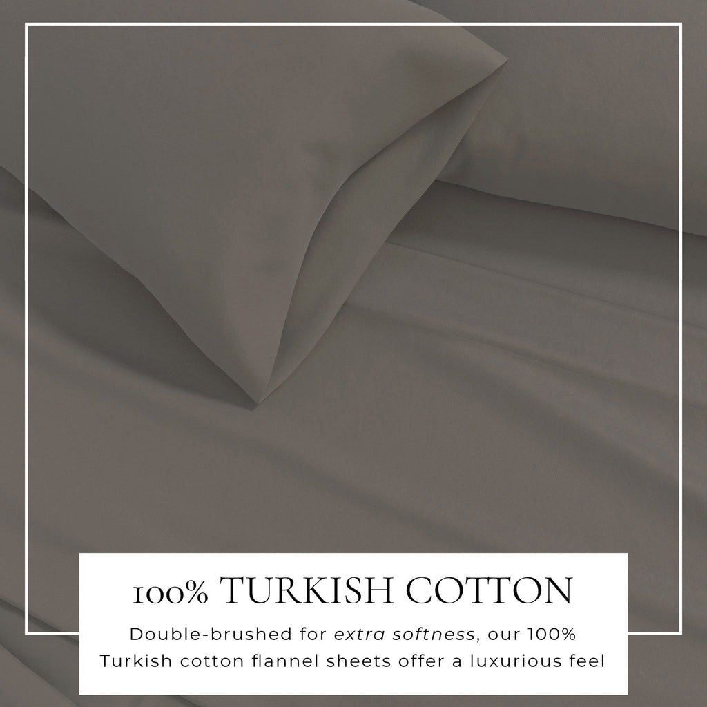 Cotton Solid Flannel Sheet - Nordic Collection Great Bay Home