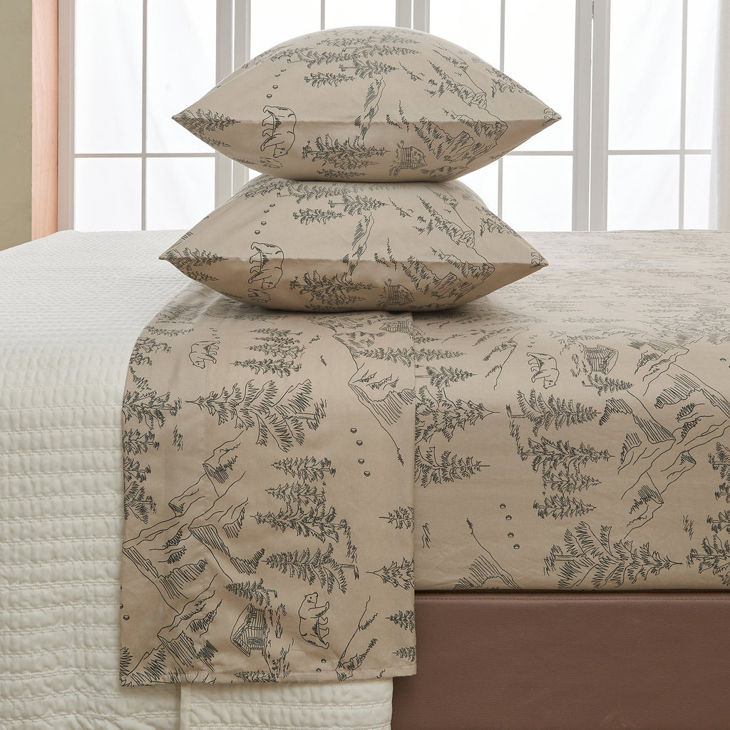 Lodge Printed Sheet Set - Mountain Ridge Collection Great Bay Home