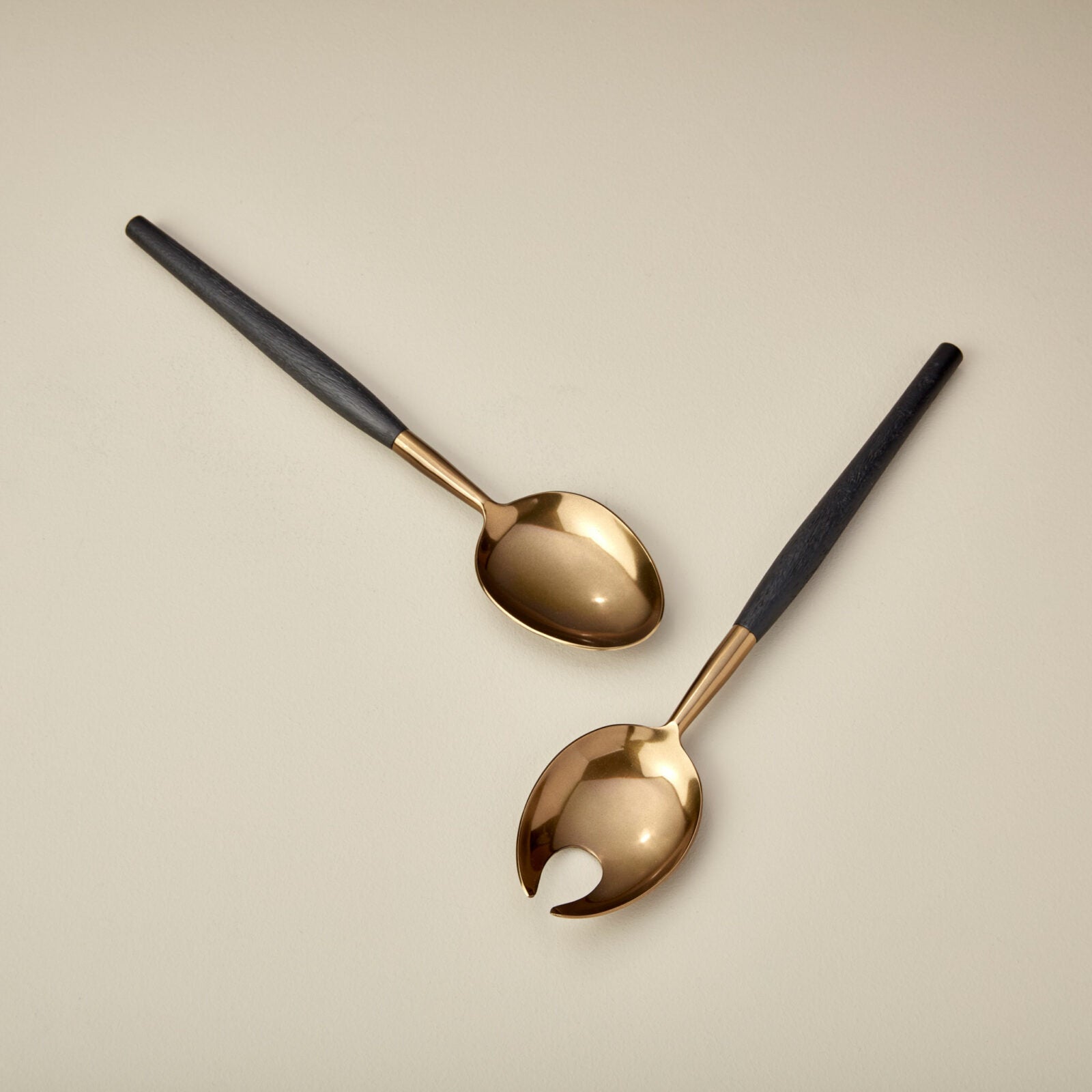 Mango Wood and Aged Bronze Serving Set Tea + Linen