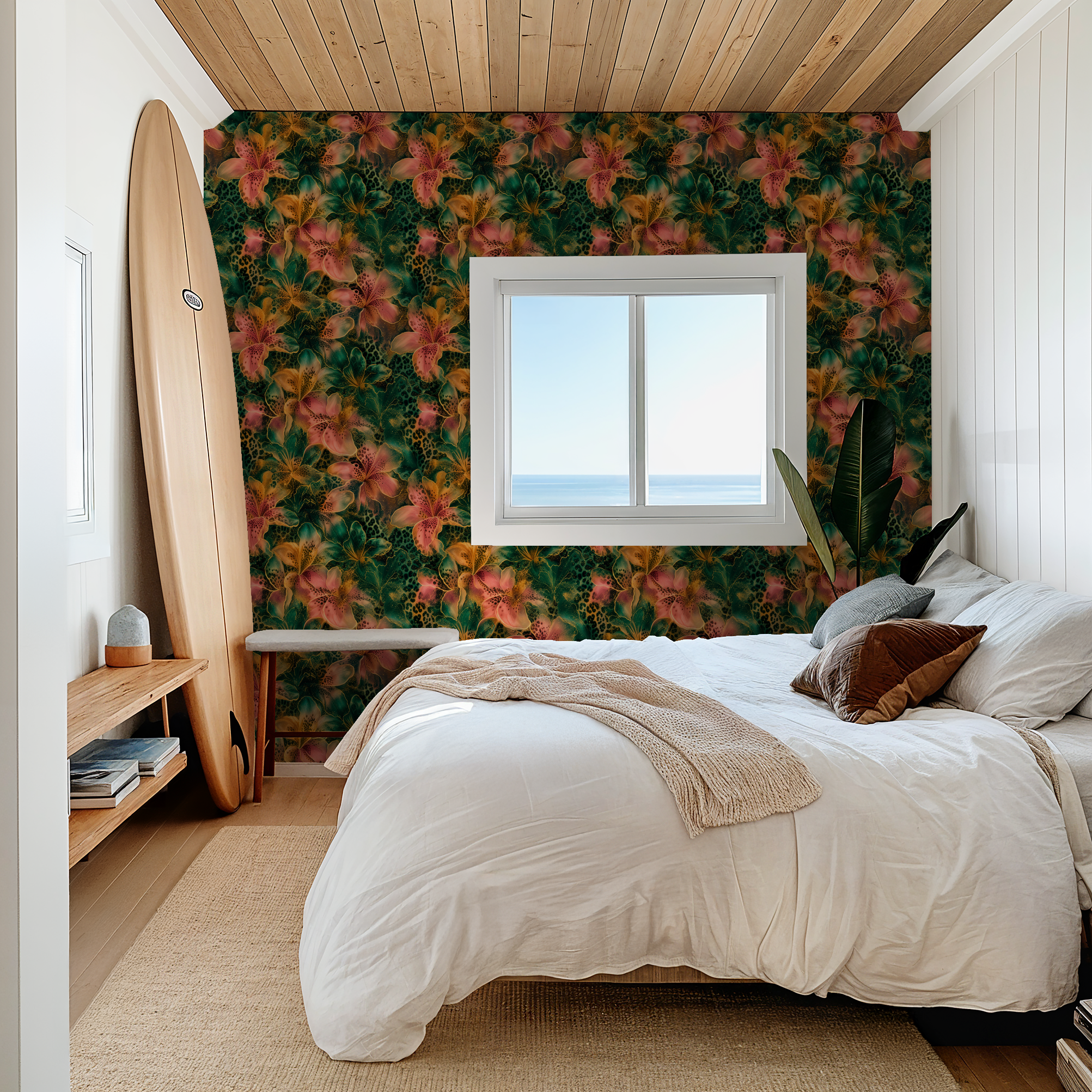 Leopard Lily Wallpaper WALL BLUSH
