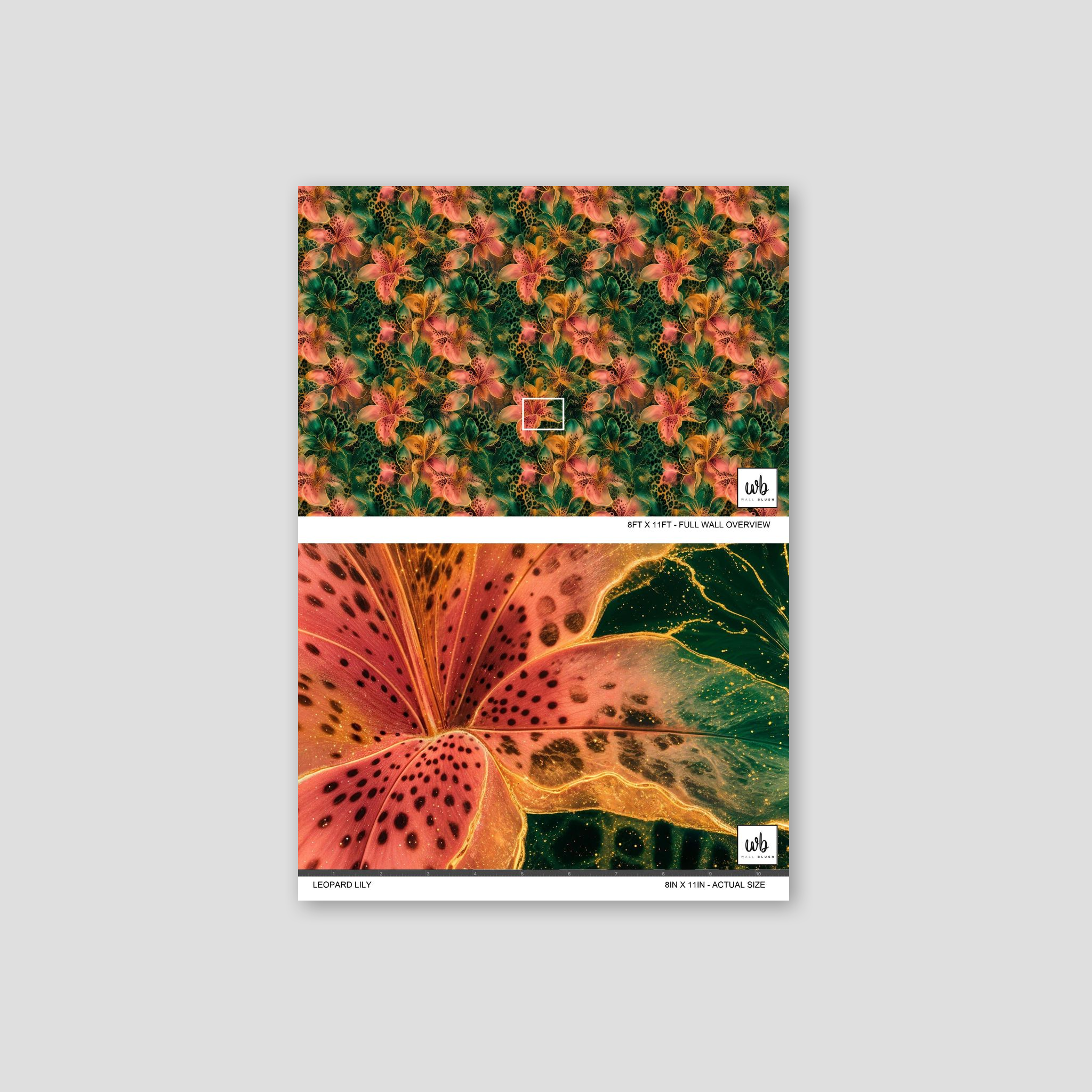 Leopard Lily Wallpaper WALL BLUSH