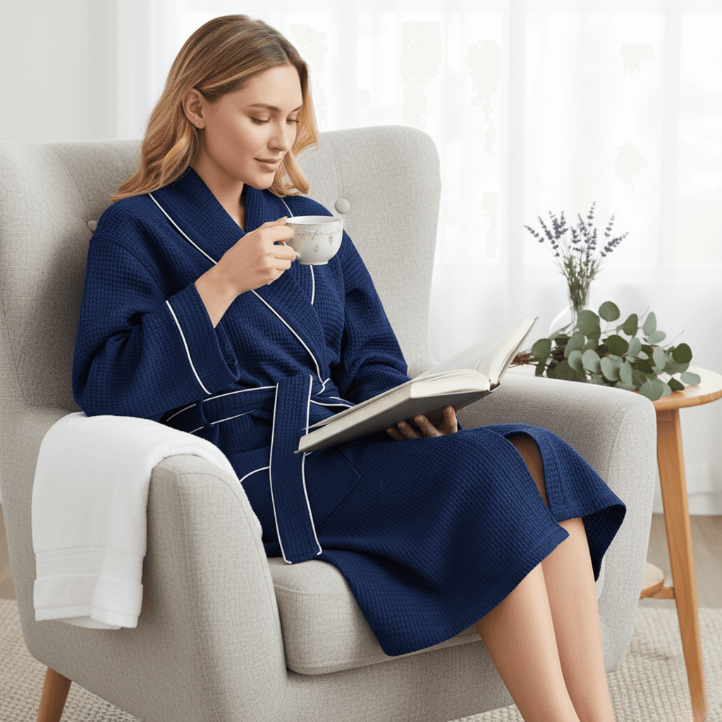 Very Short Waffle Robe Knee-Length Waffle Robe for Women – My Sure Elements