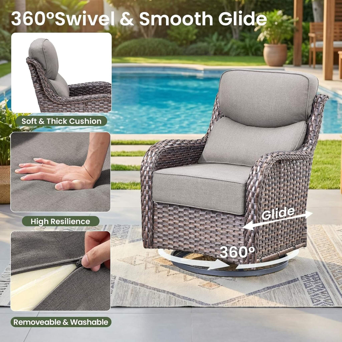 Luxury 7-Piece Outdoor Patio Furniture Set With Fire Pit Table (SAK57391) SAKSBY WHOLESALE