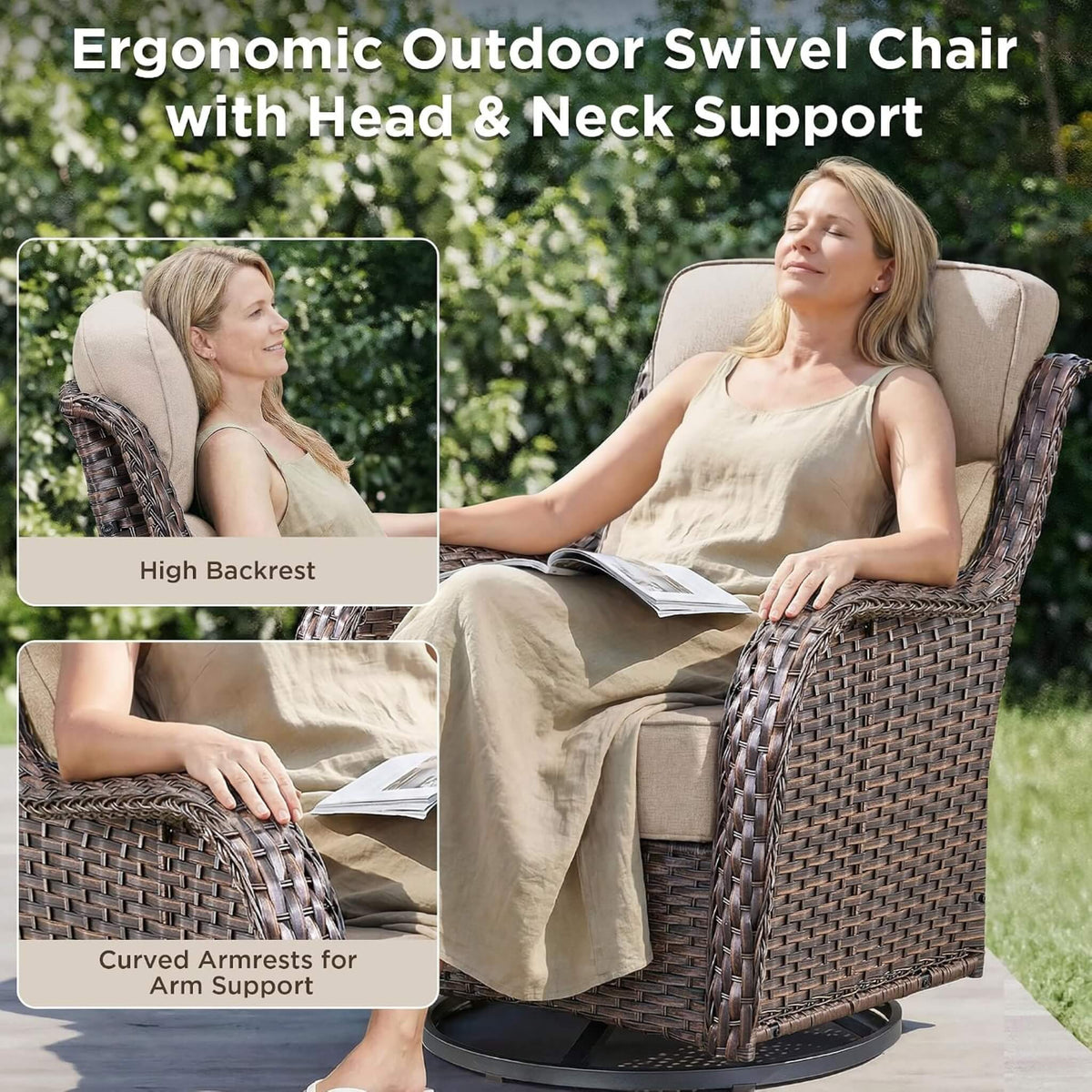Luxury 8-Piece All-Weather Patio Furniture Set With Fire Pit Table (SAK37512) SAKSBY WHOLESALE