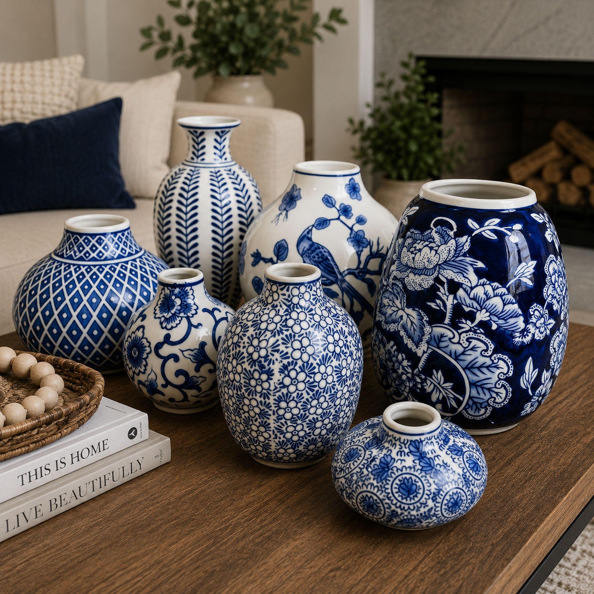 Samira Blue Vases Gia Roma