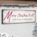 Merry Christmas To All And Goodnight Sign III Tailored Canvases
