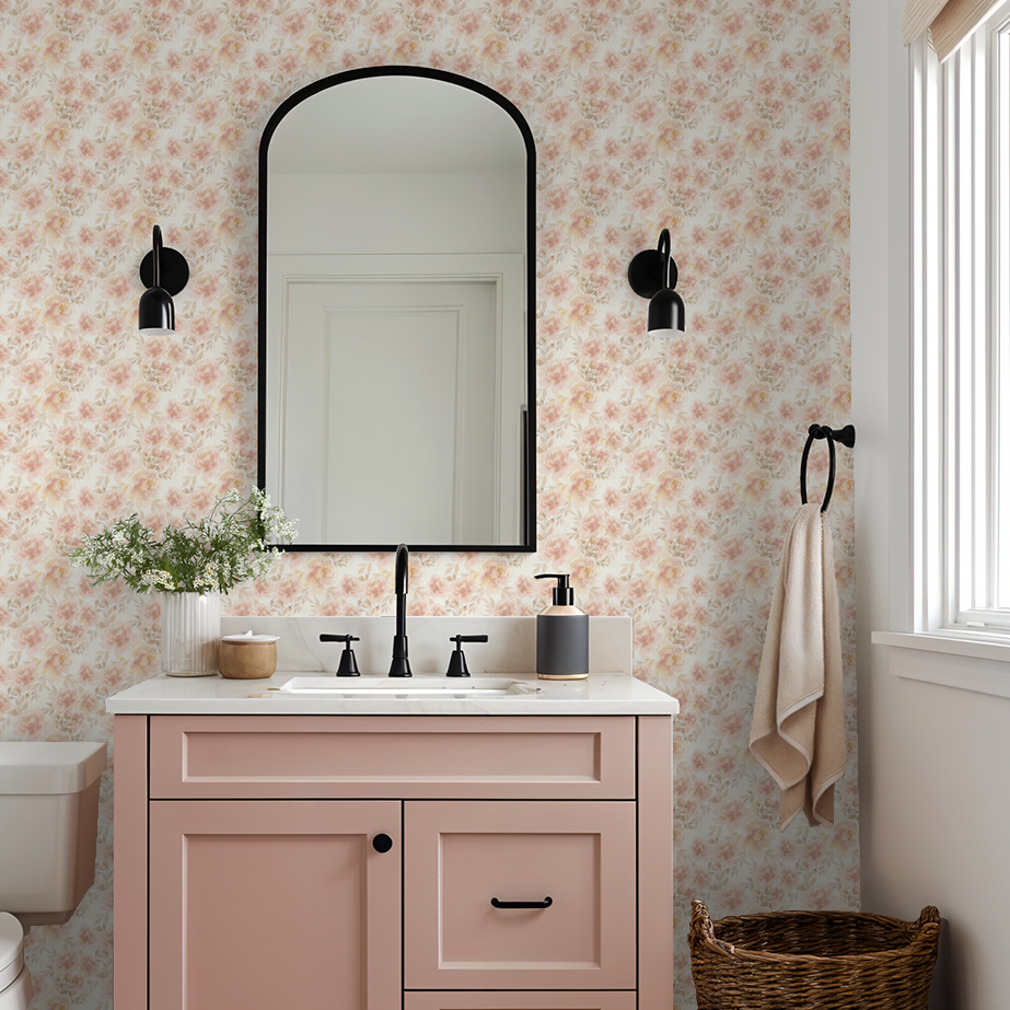 Mabel Floral Wallpaper WALL BLUSH