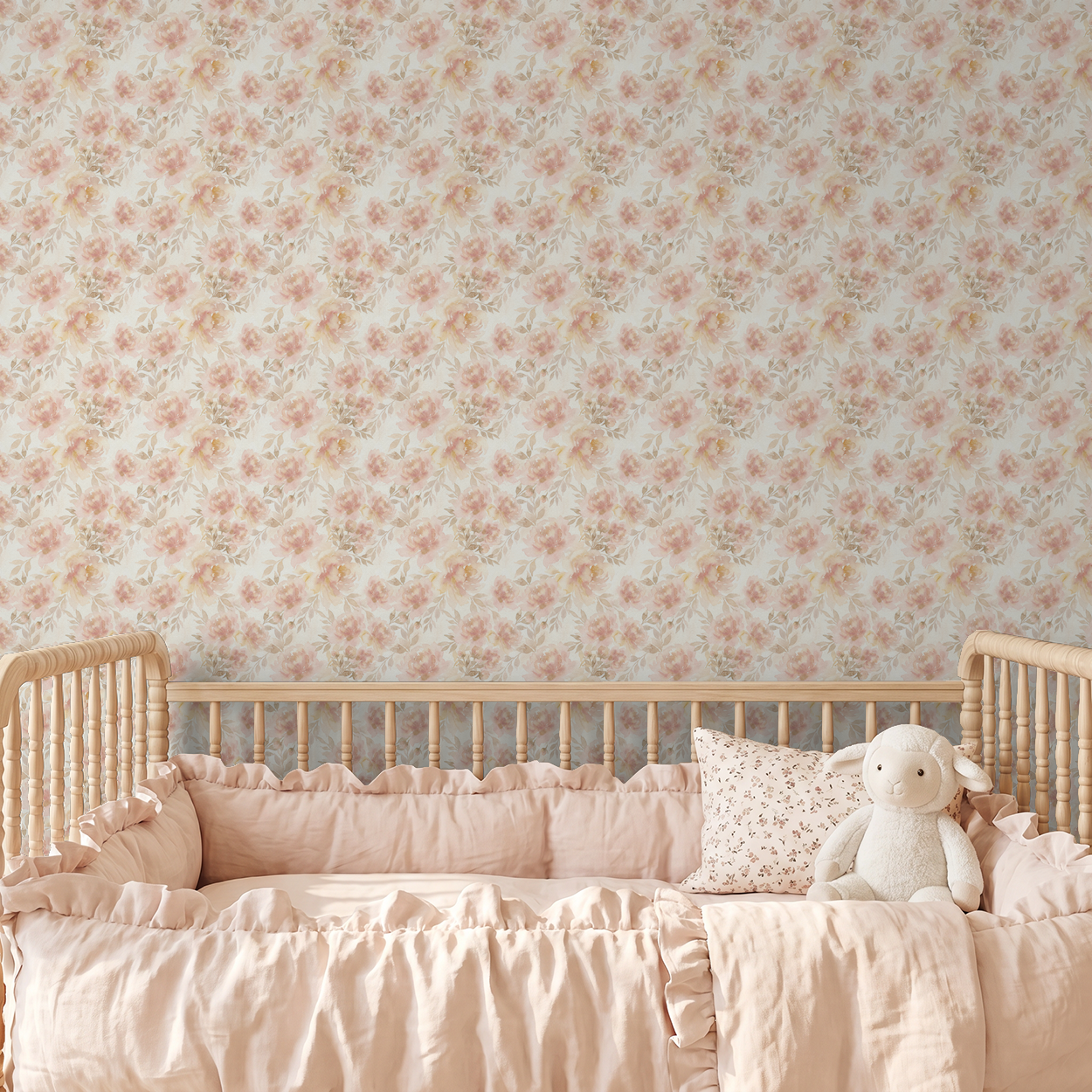 Mabel Floral Wallpaper WALL BLUSH
