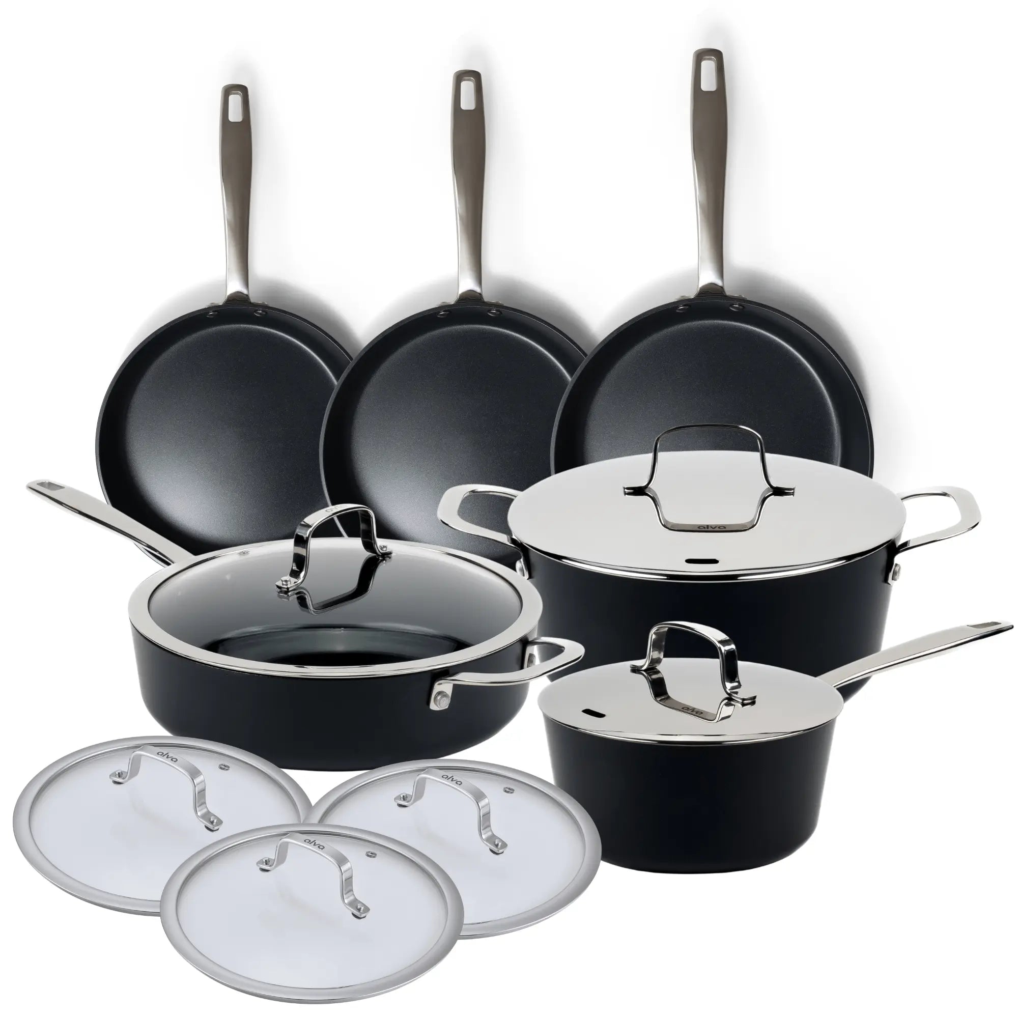Ceramic Nonstick Cookware Set, 12-Piece Alva Cookware