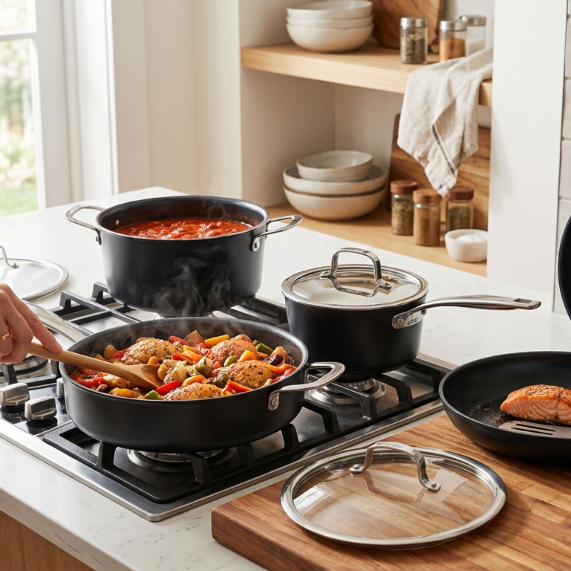 Ceramic Nonstick Cookware Set, 12-Piece Alva Cookware