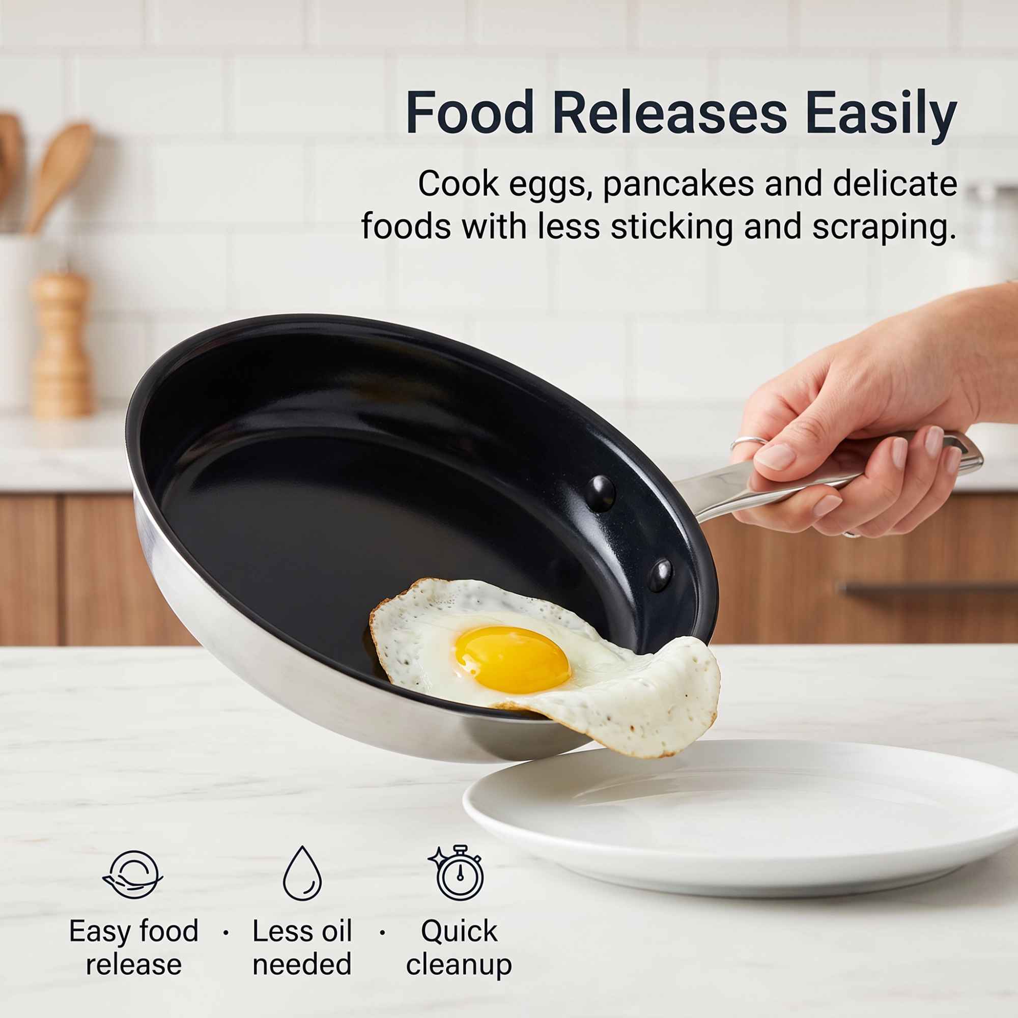 5-Ply Nonstick Stainless Frying Pan Alva Cookware