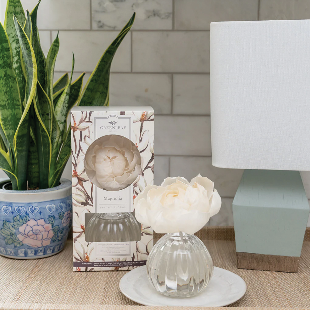 Magnolia Bright Floral Flower Diffuser Branches Designs