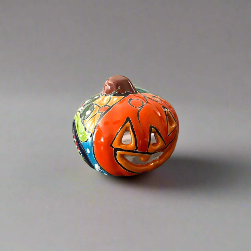 Mini Talavera Pumpkin | Handmade Mexican Jack-O'-Lantern The Talavera Hub