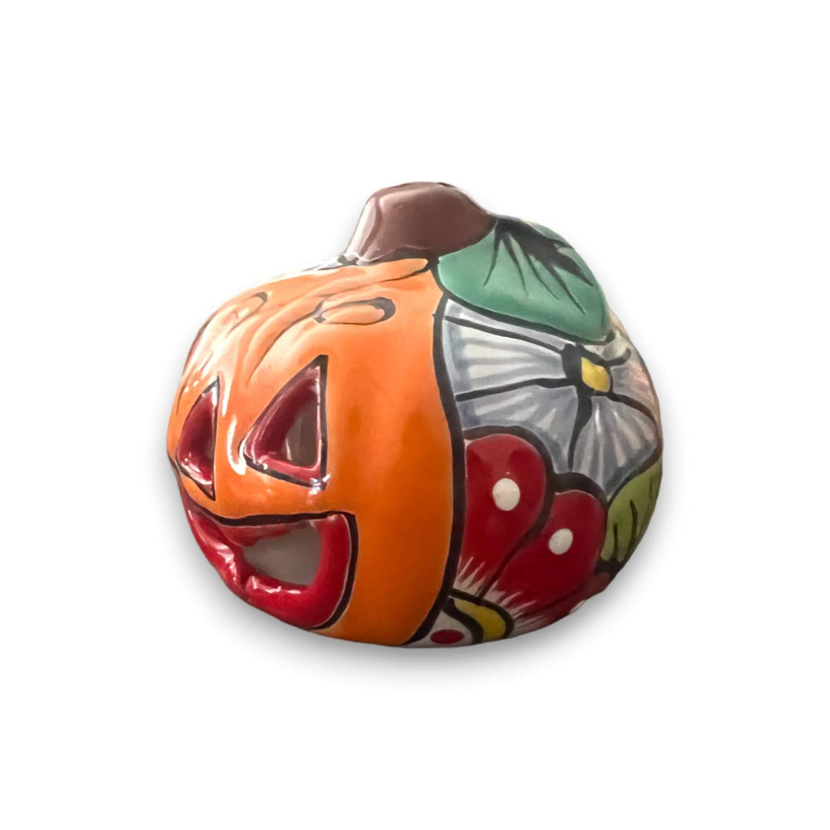 Mini Talavera Pumpkin | Handmade Mexican Jack-O'-Lantern The Talavera Hub