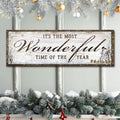 It's The Most Wonderful Time Of The Year Christmas Sign Tailored Canvases