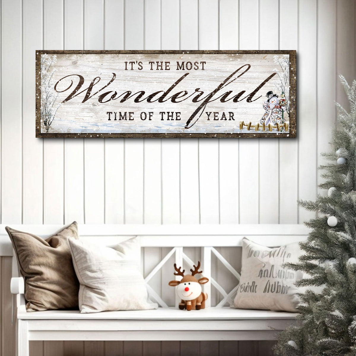 It's The Most Wonderful Time Of The Year Christmas Sign Tailored Canvases