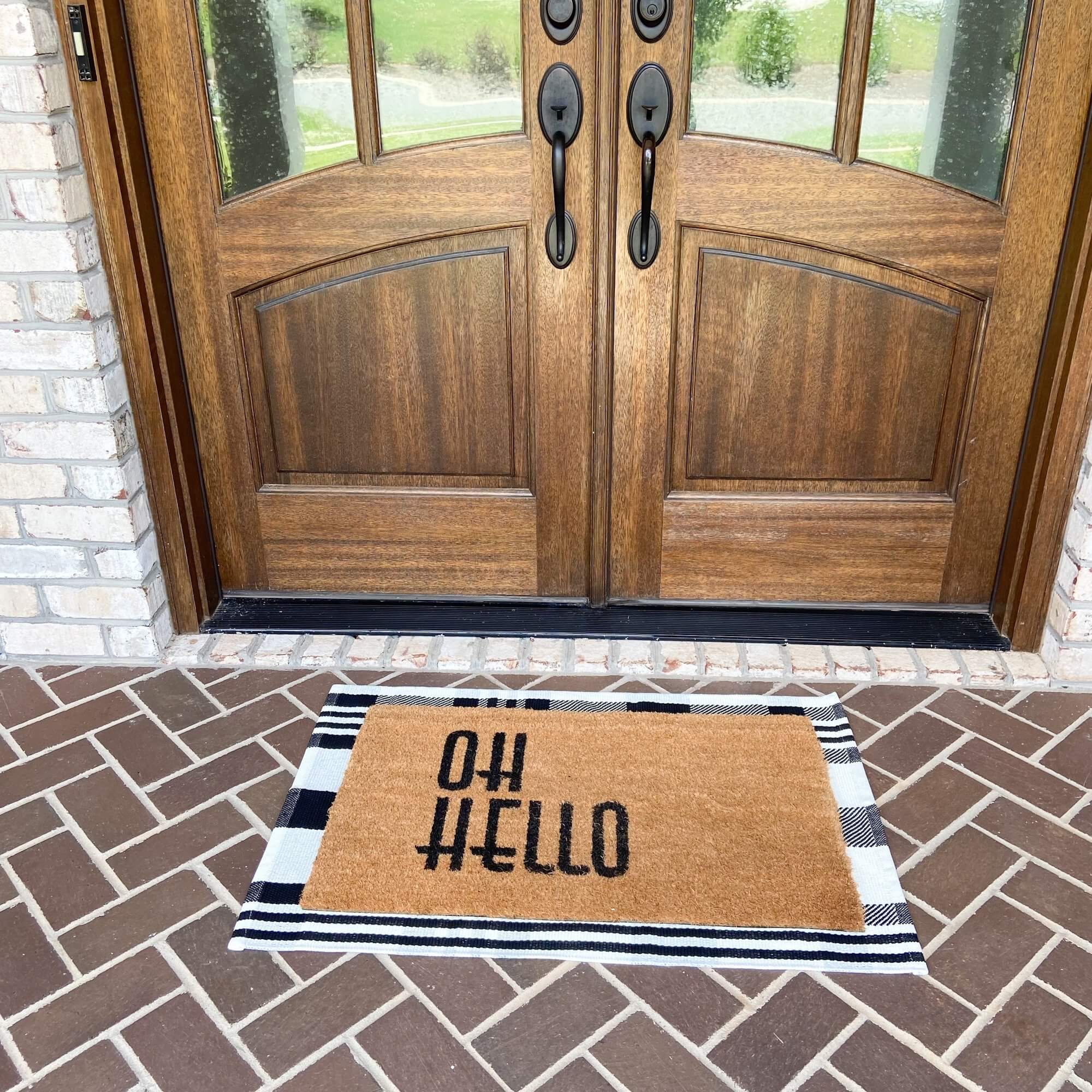 Modern Farmhouse Rug- Woven Rug- Plaid Style 4 Cotton and Crate
