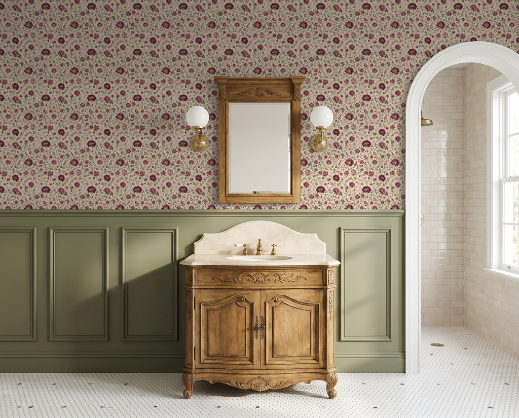 Mulberry Chintz Wallpaper WALL BLUSH
