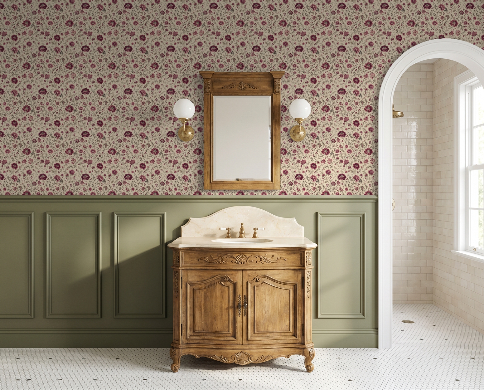 Mulberry Chintz Wallpaper WALL BLUSH