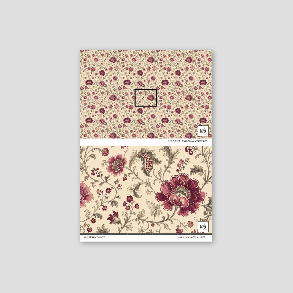Mulberry Chintz Wallpaper WALL BLUSH