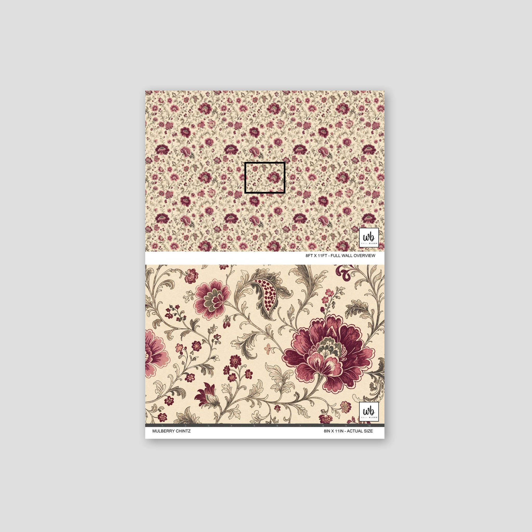 Mulberry Chintz Wallpaper WALL BLUSH