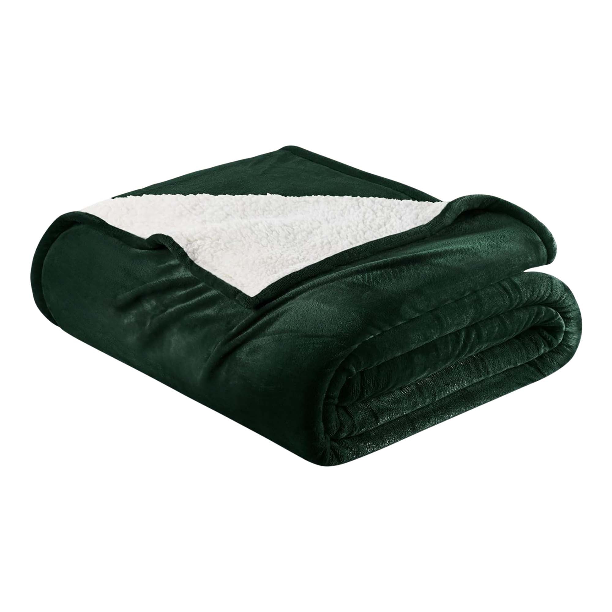 Velvet Plush Sherpa Bed Blanket - Sherpa Fleece Collection Great Bay Home
