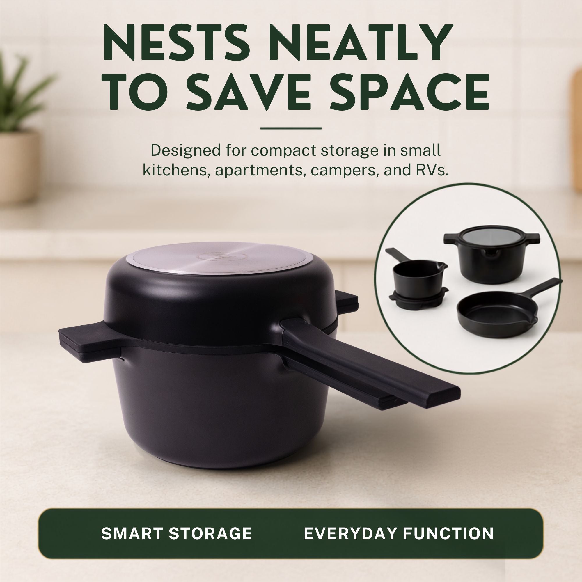 5-Piece Stackable Ceramic Nonstick Set Alva Cookware