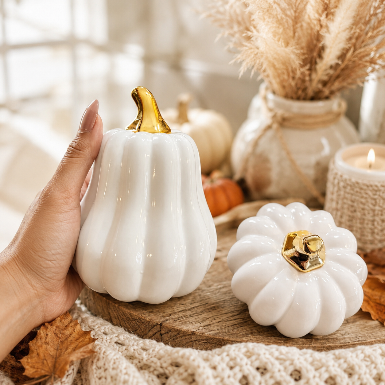 White Luxe Pumpkin Gia Roma