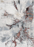 Kirkland Silver-Red Marble Rug Boutique Rugs