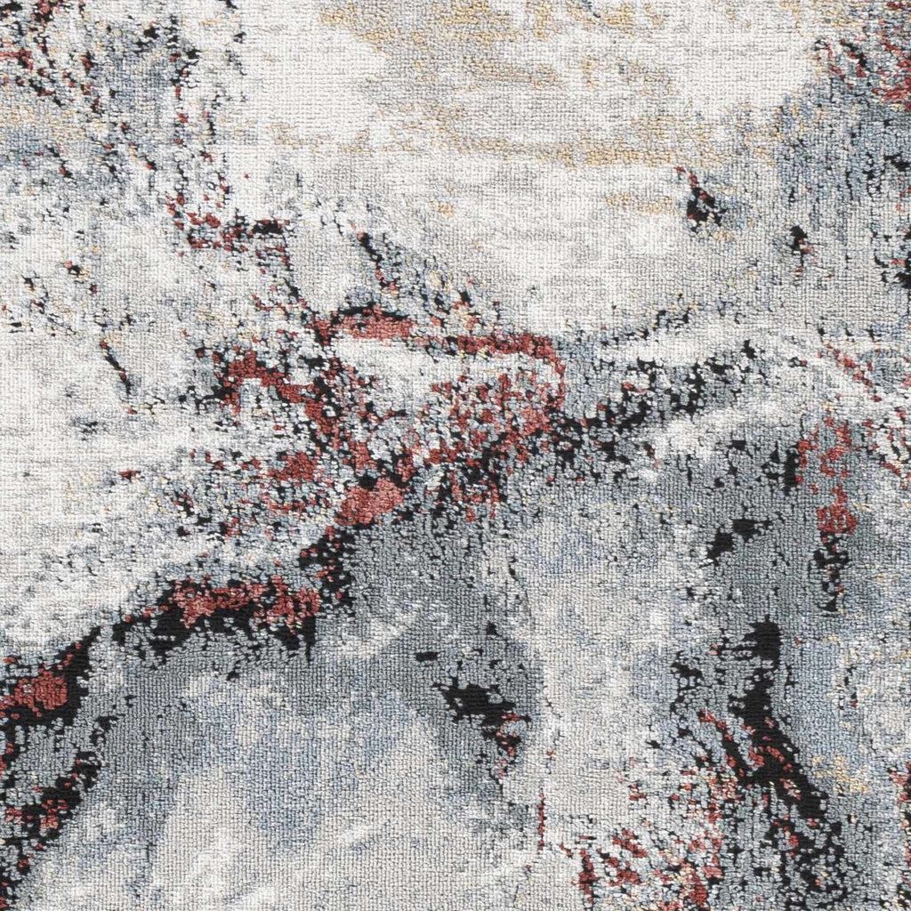 Kirkland Silver-Red Marble Rug Boutique Rugs