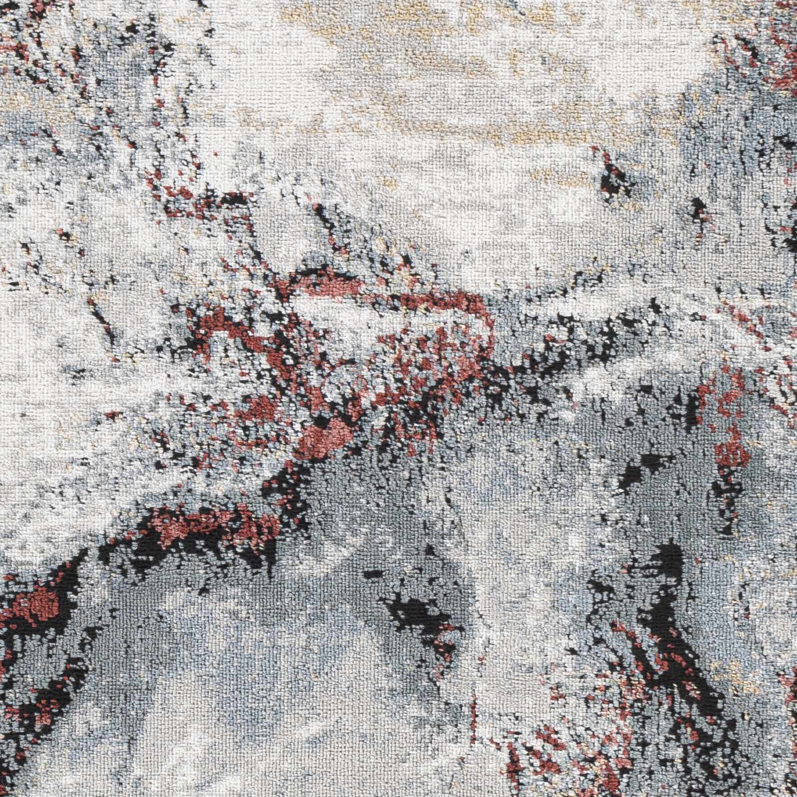 Kirkland Silver-Red Marble Rug Boutique Rugs