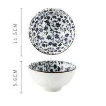 Navy Printed Porcelain Bowl : MODISH HOME LAB :