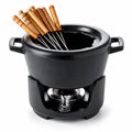 Enameled Cast Iron Fondue Set, 8-Piece, 2-Qt Alva Cookware