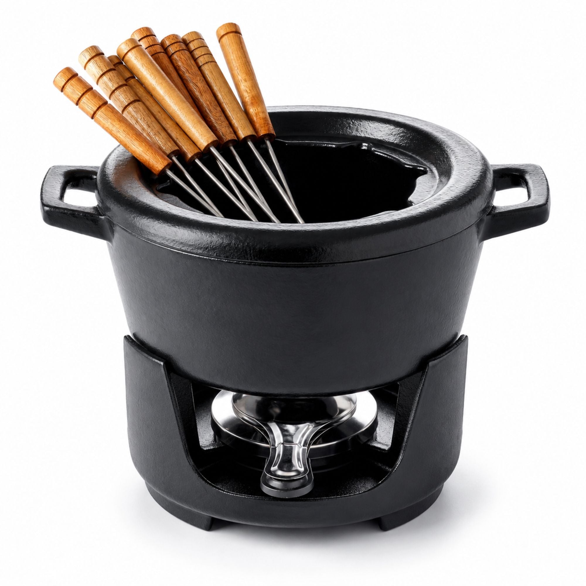 Enameled Cast Iron Fondue Set, 8-Piece, 2-Qt Alva Cookware