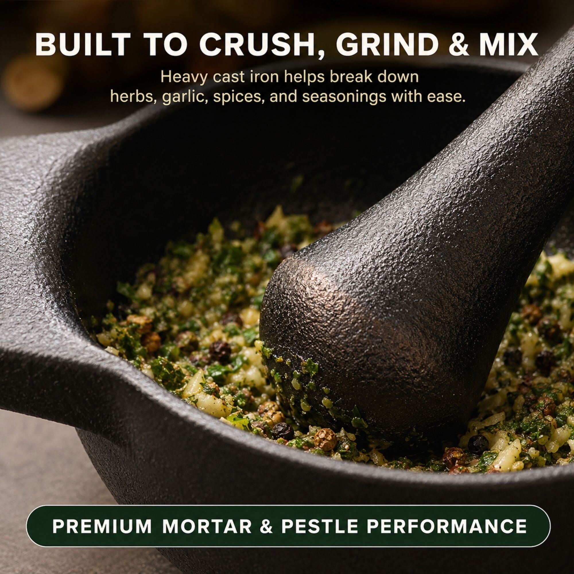 Enameled Cast Iron Mortar & Pestle Set, 2-Cup Alva Cookware