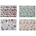 North Pole Recycled Wrapping Paper Sheets | 3 Sheet Roll Rust & Cinder