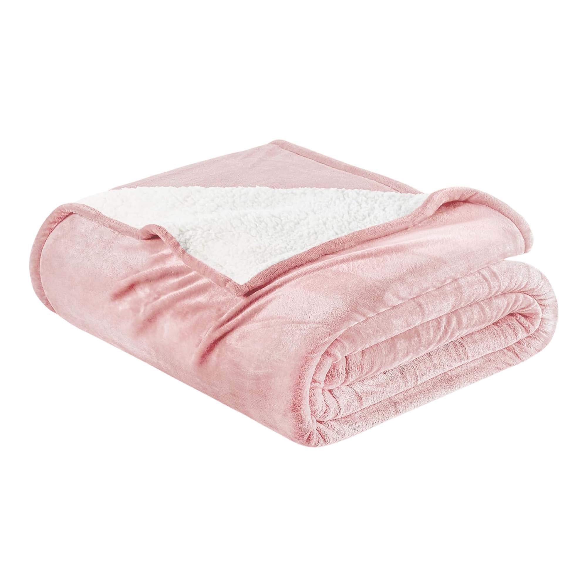 Velvet Plush Sherpa Bed Blanket - Sherpa Fleece Collection Great Bay Home