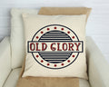 Old Glory Pillow Cover 18x18 inch- Independence Day- Fourth of July Cotton and Crate