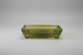 Olive Green Glass Soap Dish – Rectangular with Patterned Rim White Cliff Studio